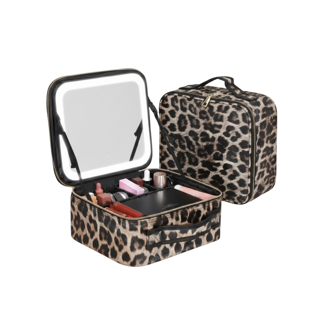 תיק איפור יוקרתי Glowize™ ÈCLAT | עם מראת LED חכמה ותאורה מתכווננת