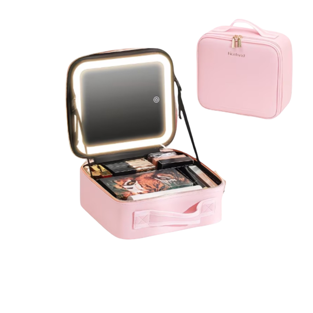 תיק איפור יוקרתי Glowize™ ÈCLAT | עם מראת LED חכמה ותאורה מתכווננת