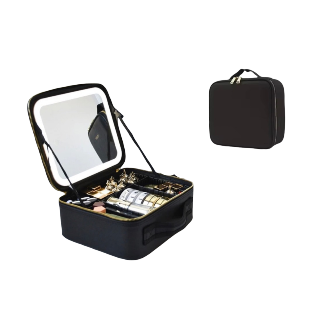 תיק איפור יוקרתי Glowize™ ÈCLAT | עם מראת LED חכמה ותאורה מתכווננת